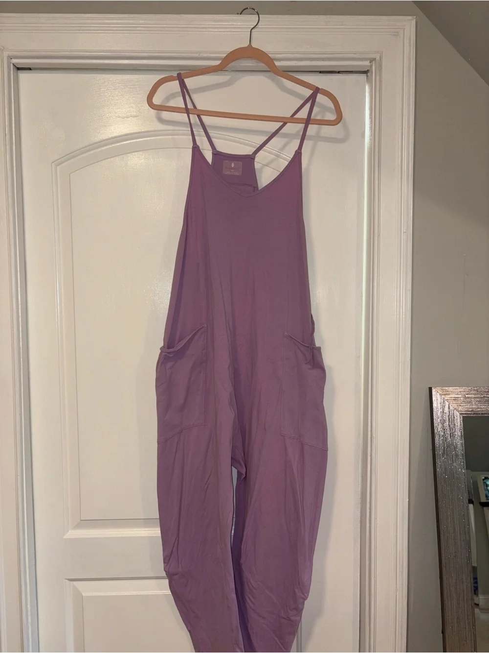 Free People Lavender Purple Spaghetti-Strap Jumpsuit